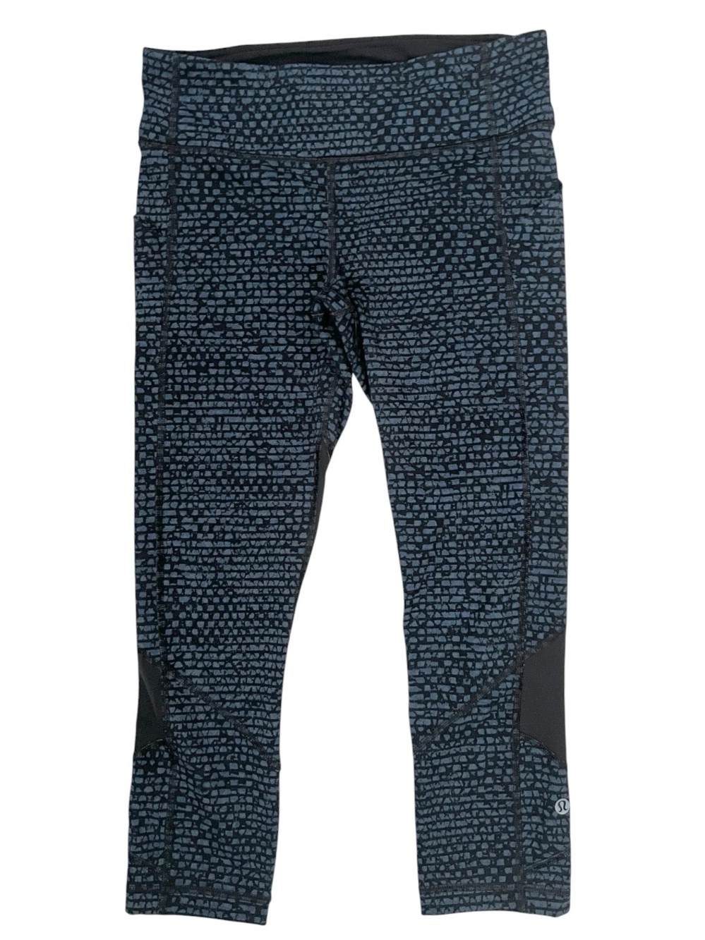 lululemon Cropped Leggings Blue Black